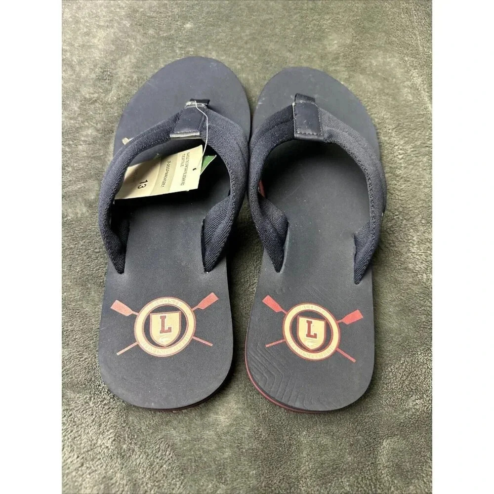 Lacoste Men's Randle TBC Flip Flop Rowing Club Blue Size 13 New - Picture 7 of 16